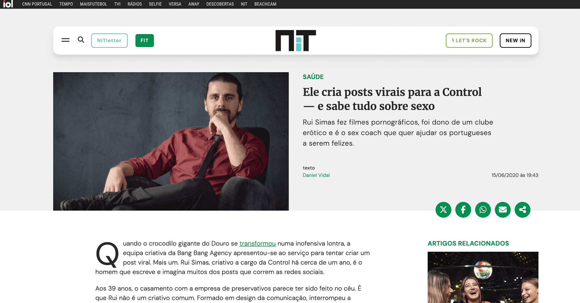 rui simas nit new in town entrevista